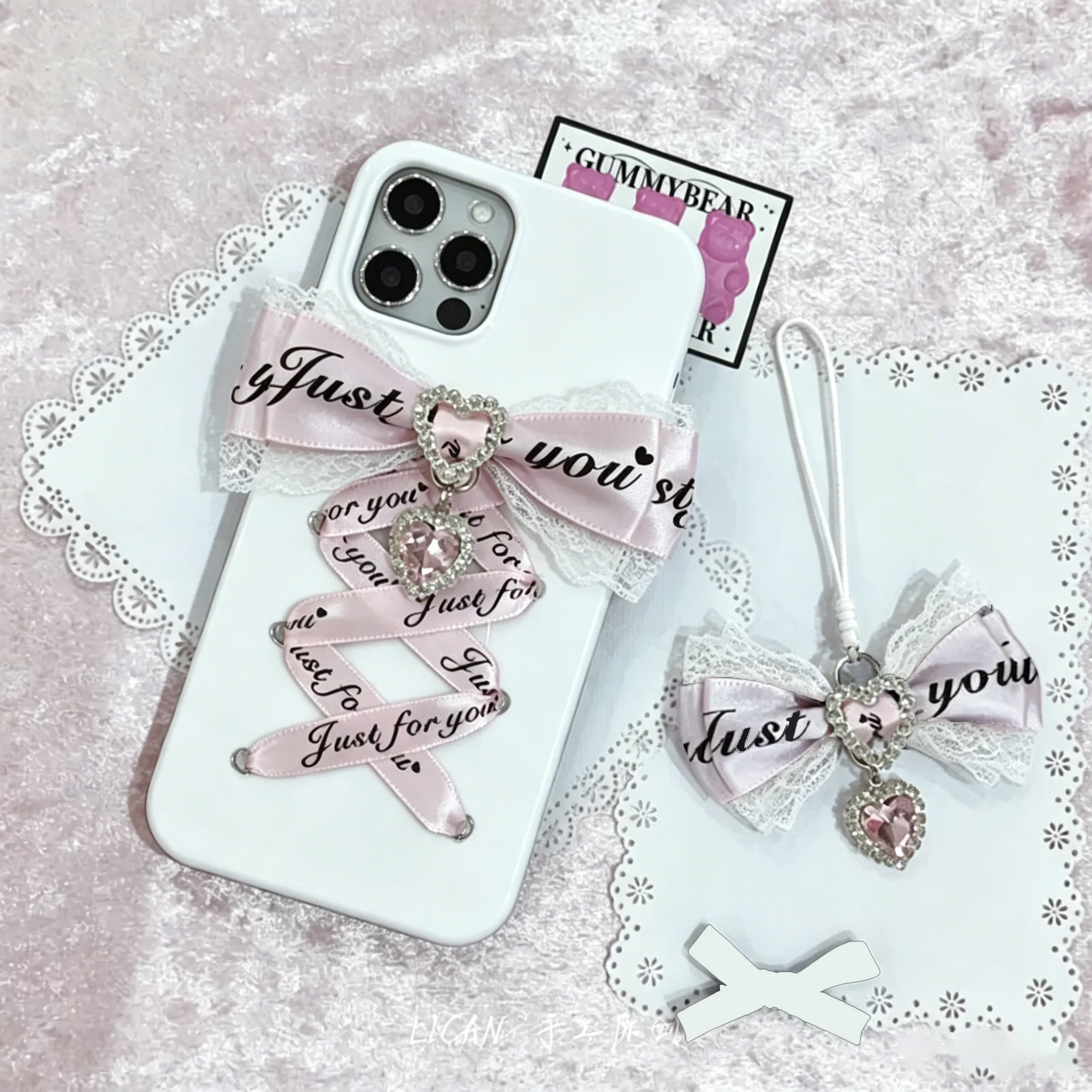 

Handmade Lace Robbin Y2K Phone Case For Samsung S26 Plus Serial A Sweet Bow Lolita Soft Case