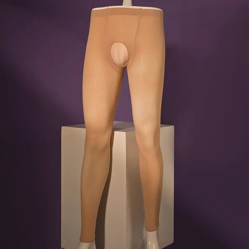 

Слегка прозрачные мужские и женские реквизиты Sissy Cross Dressing, колготки, 3D невидимые леггинсы, 3D укороченные брюки, мужские и женские