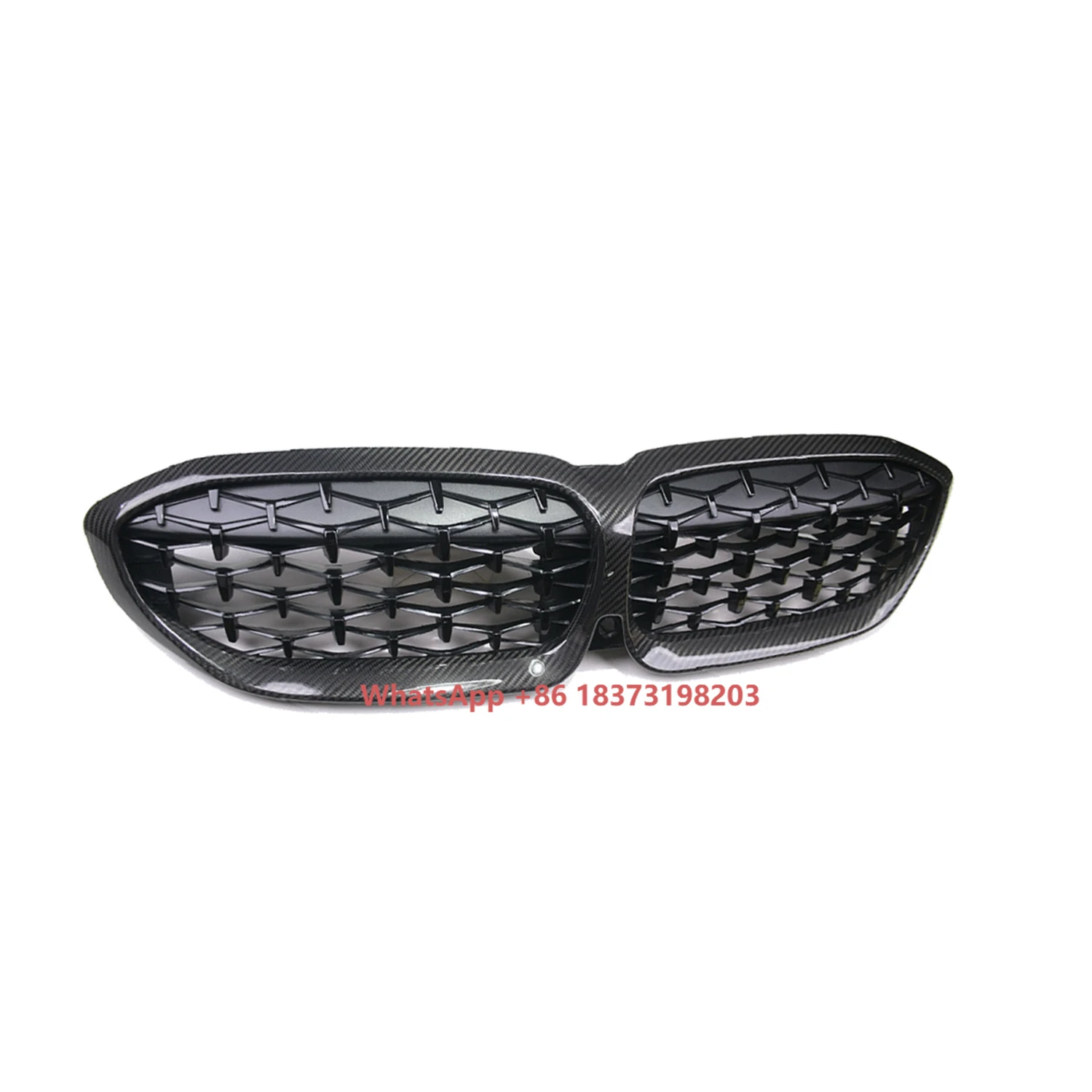 Dry Carbon Fiber Car Bumper Front Center Grille for 3 Series G20 G28 2020-2022 TAKD Style Auto Front Spoiler Lip