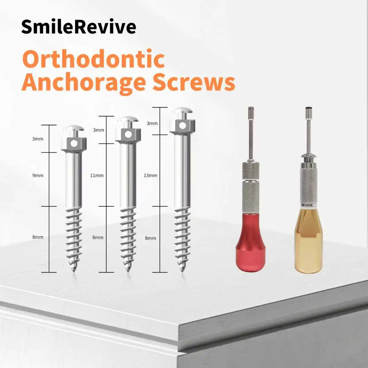 

SmileRevive Dental‌ Orthodontic Implant Anchor Screws Bone Expansion Miniscrews and Screwdriver