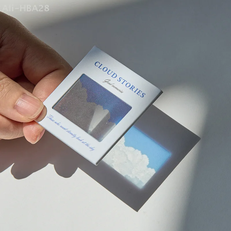 Pembatas Buku Film Pemandangan Tembus Pandang Halaman Buku Estetika Aksesori Baca Gantungan Kunci Liontin Kartu Dekoratif DIY