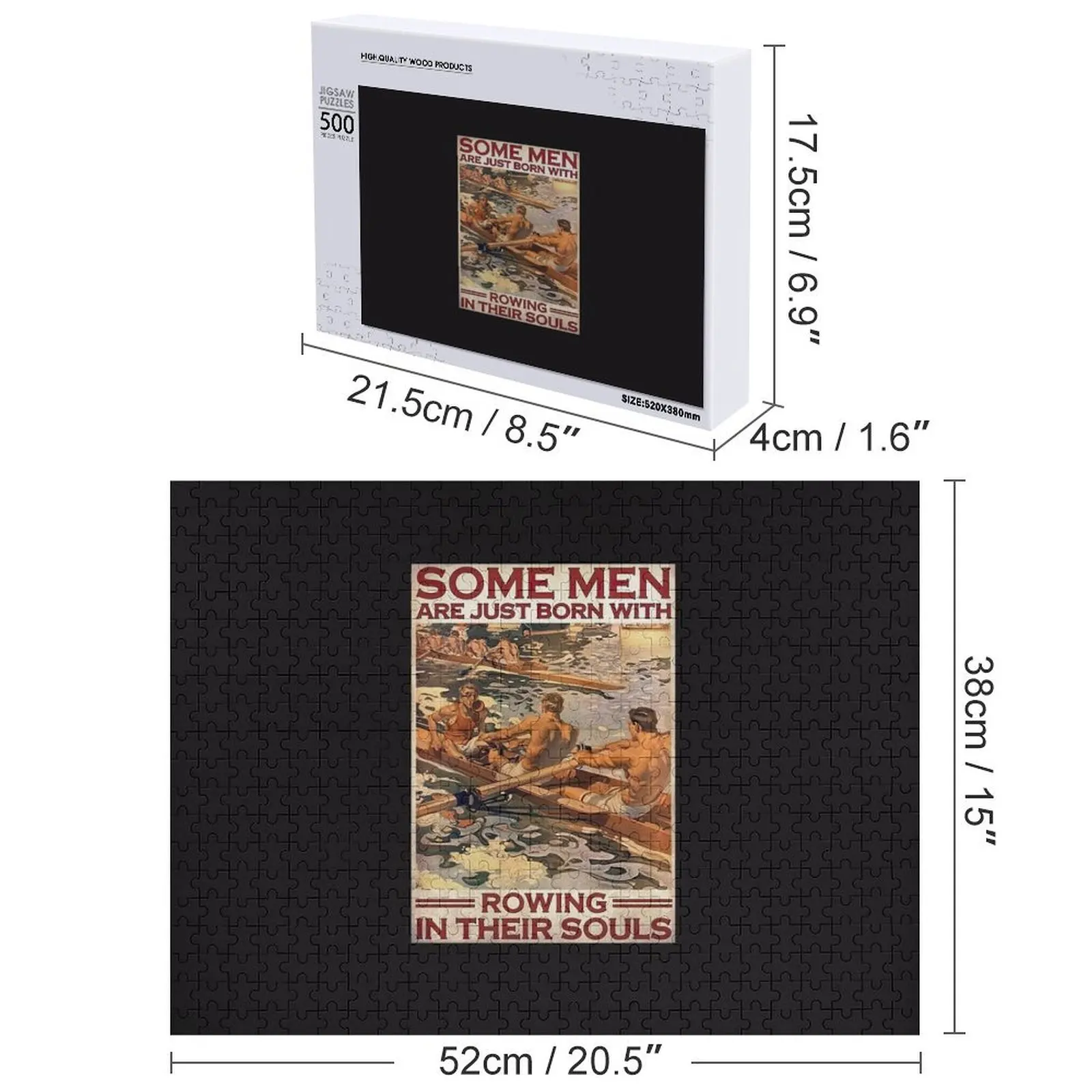 Algunos hombres son sólo nacidos con remo en sus almas cartel rompecabezas regalos personalizados para niños juguetes personalizados rompecabezas
