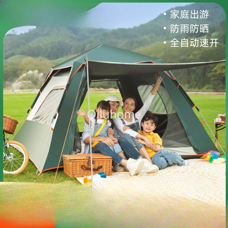 Automatic Tent Outdoor 3-4 People Thickened Rain-Proof 2 People Single Double Camping Camping Camping Tent