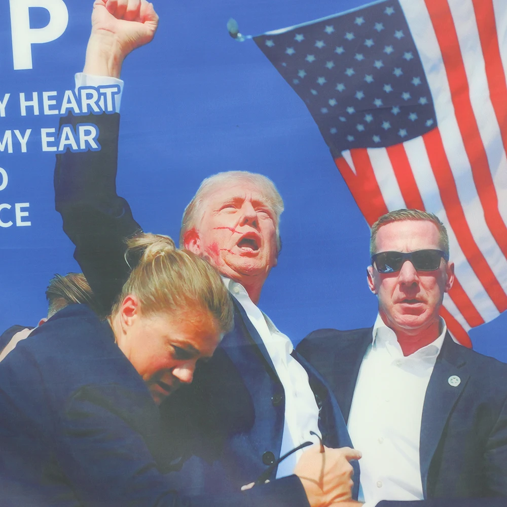 60x90cm Trump was assassinated Flag Trump 2024 Make America great again Flags Poster Wall tapestry With Brass Grommet  Polyester