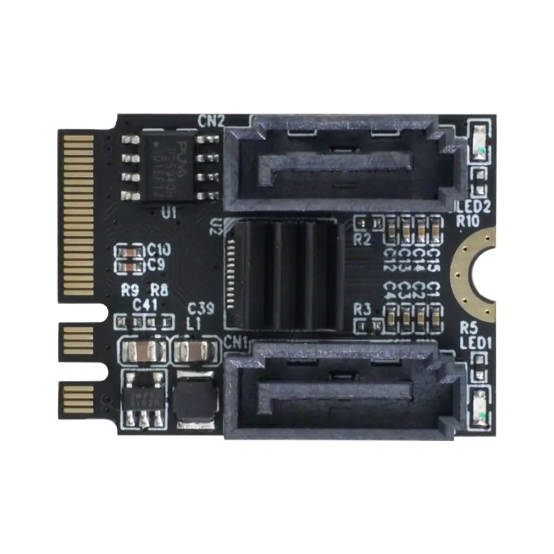 

NGFF Key A+E PCI Express to SATA 3.0 Dual Ports Adapter Converter Card JMB582