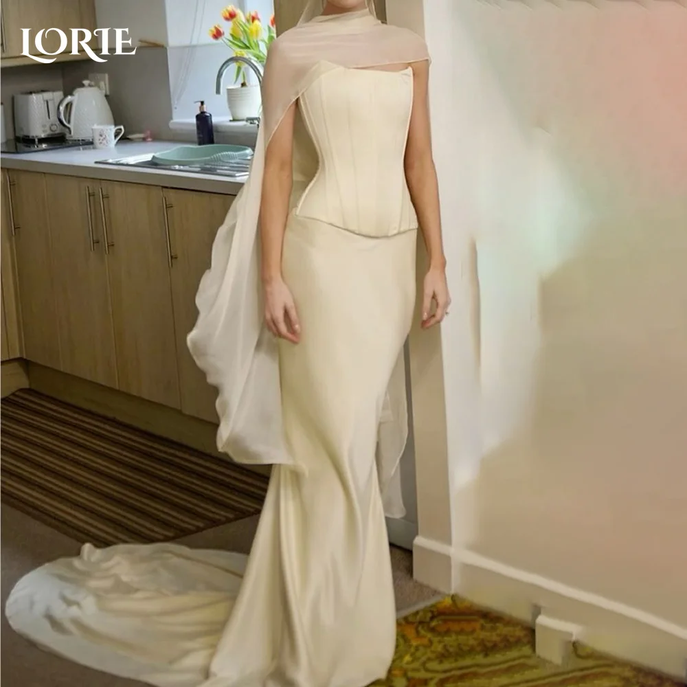 

LORIE Sexy Slit Mermaid Evening Dresses Pleats Sweethart Ruched Prom Gown Party Dresses 2025 Customized Brithday Gown No Glove