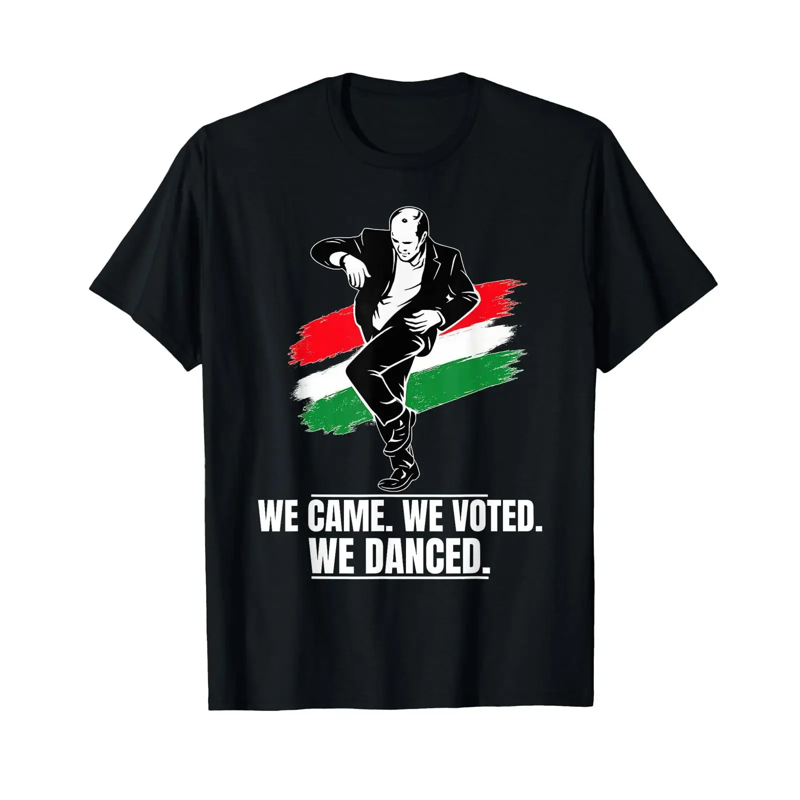 T-shirt Politiciens Dansants de la Victoire de Tisza, Élection Hongroise 2026, vintage, délavé, respirant, extensible, vêtements de créateur élégants