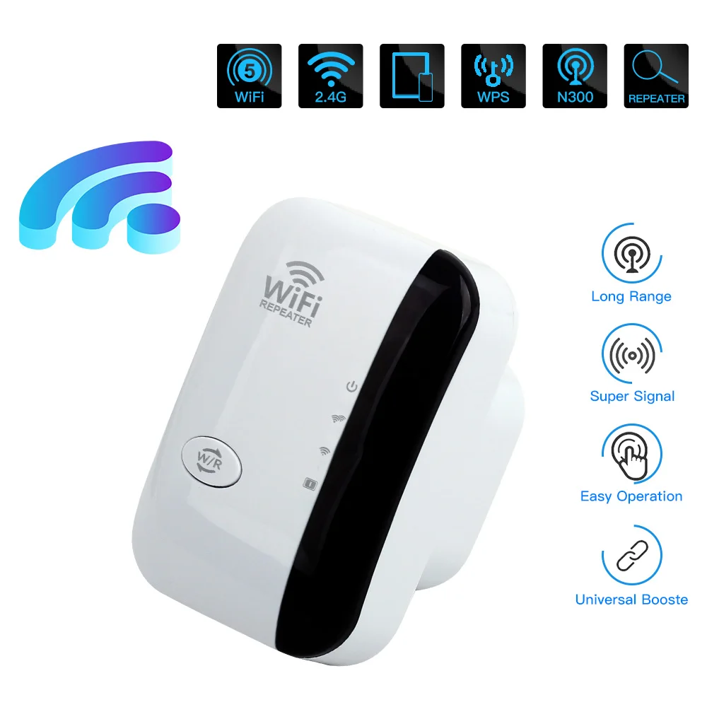 Repetidor WIFI inalámbrico de 300Mbps, extensor remoto, amplificador 802.11N, potenciador de punto de acceso