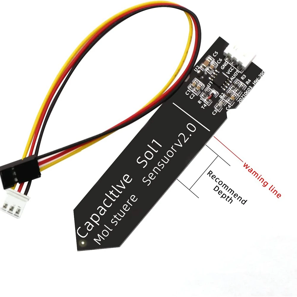 정원 급수 DIY 용 용량 성 토양 수분 센서 모듈 3.3-5.5V 3 핀 중력 와이어 부식 방지