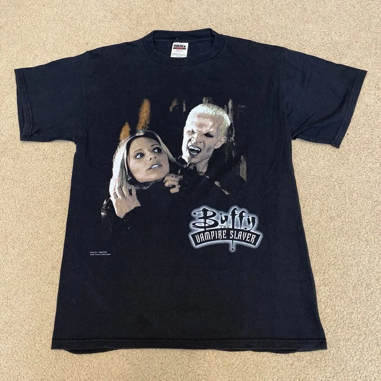 Vintage Buffy The Vampire Slayer Bite Me Shirt Men’s XL Buffy Spike Promo