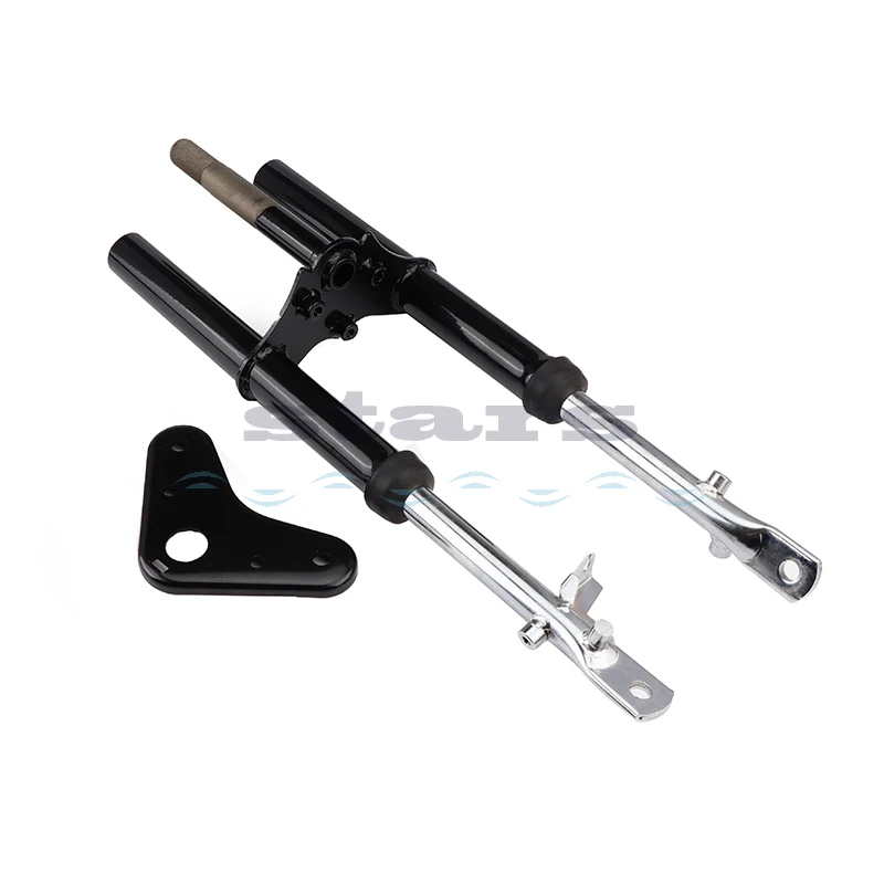 Motorcycle Front Forks Suspension with Triangle Shock Up and Down Clamp Fit for 50 50cc Xr50 Crf50 50 Xr Dirt Pit Bike