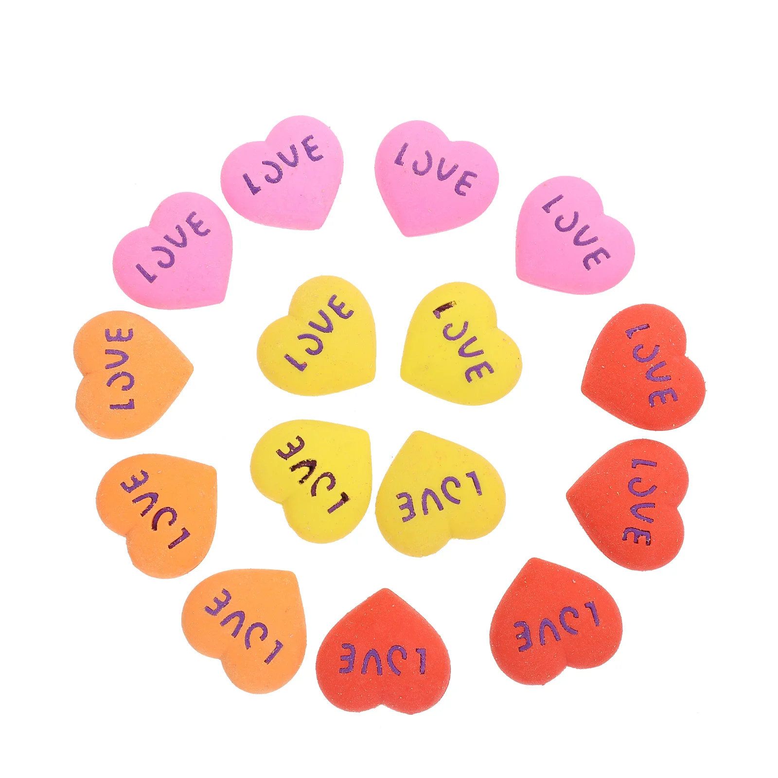 15 قطعة ممحاة قلب لعيد الحب خفيفة الوزن أدوات مكتبية هدية صغيرة مستلزمات كتابة لطيفة للطلاب ممحاة قلم رصاص #4