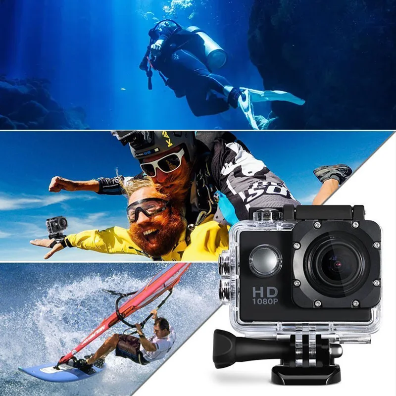 4K Ultra HD Action Camera 3MP 900mAh Underwater Waterproof Case Outdoor Sports Helmet Video Recording Cameras With 2.0 HD Screen