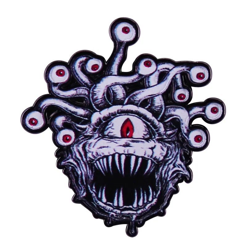 Beholder Monster Brooch RPG Games Badge