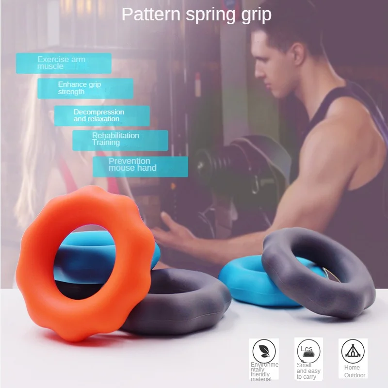 Universal Grip Strength Trainer Silicone Rings Wrist Expander Finger Trainer Grip Rehabilitation Massage Crushing Pinch Training