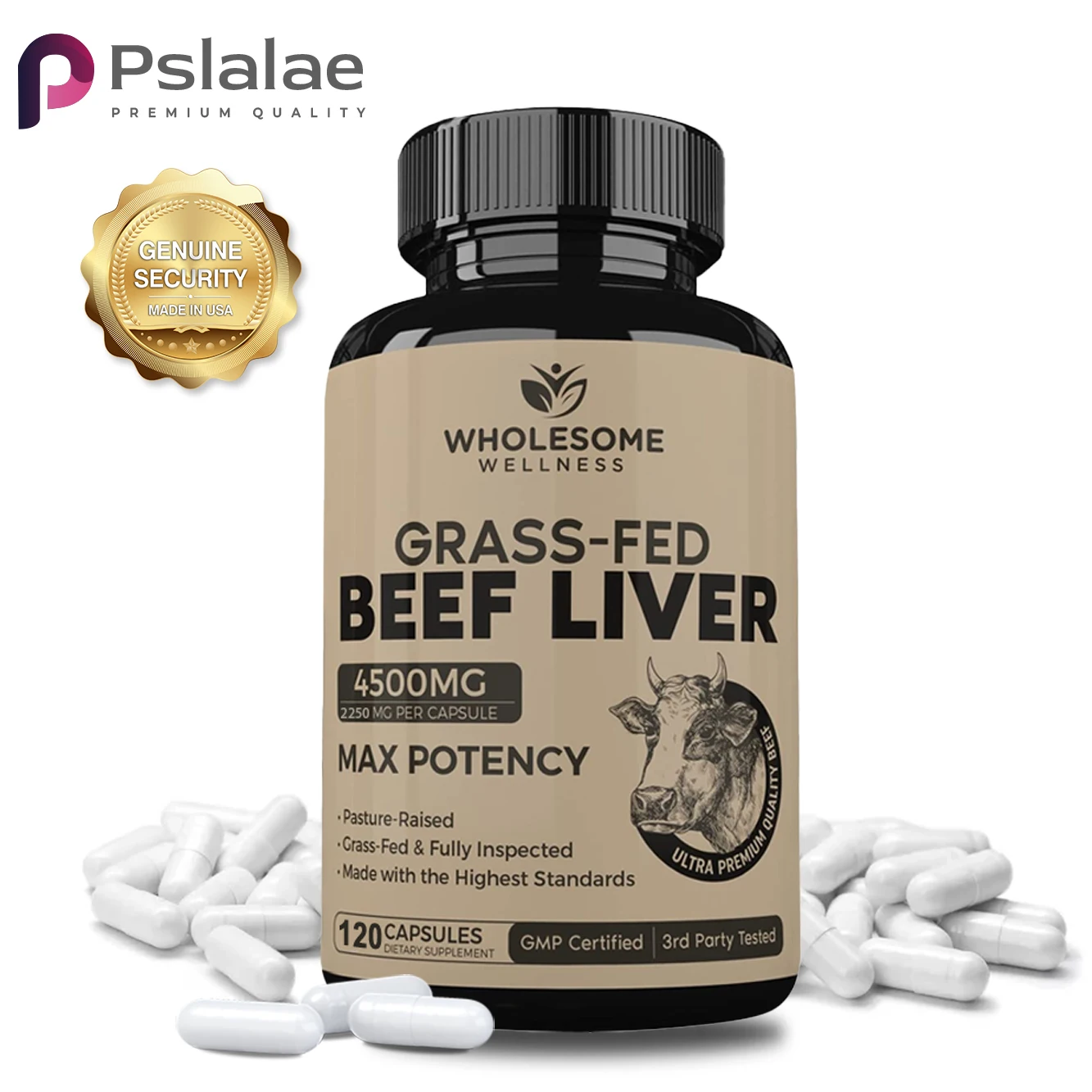 New Zealand Grass-fed Dried Beef Liver Capsules To Support Heart, Brain, Blood, Liver Health and Immune System