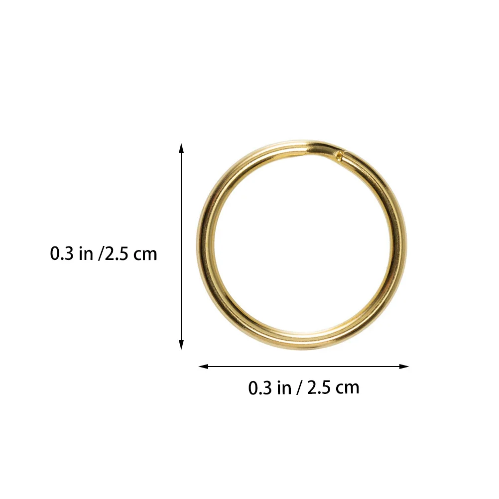 

20Pcs Brass Key Chain Rings Metal Round DIY Circle Rings Pendant Jewelry Making Supplies Key Holder Connection Ring