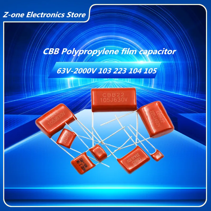 10PCS 2000V104J 400V104J 100V471J 250V225J 250V475J 400V684J 450V225J 450V105J 630V223J CBB Polypropylene film capacitor