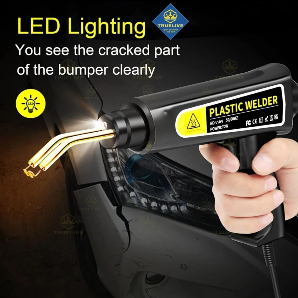 3000/1200/200pcs 70W Hot Stapler Plastic Welding Machine Car Bumper Repair Kit PVC Plastic Repairs Stapler Staples Soldering Gun