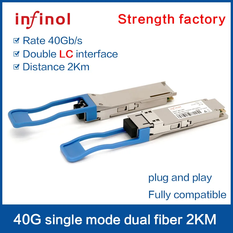 QSFP+ 40G 2KM DDM LC Connector CWDM 1270~1310nm QSFP-40G-IR4 Optical Transceiver Module