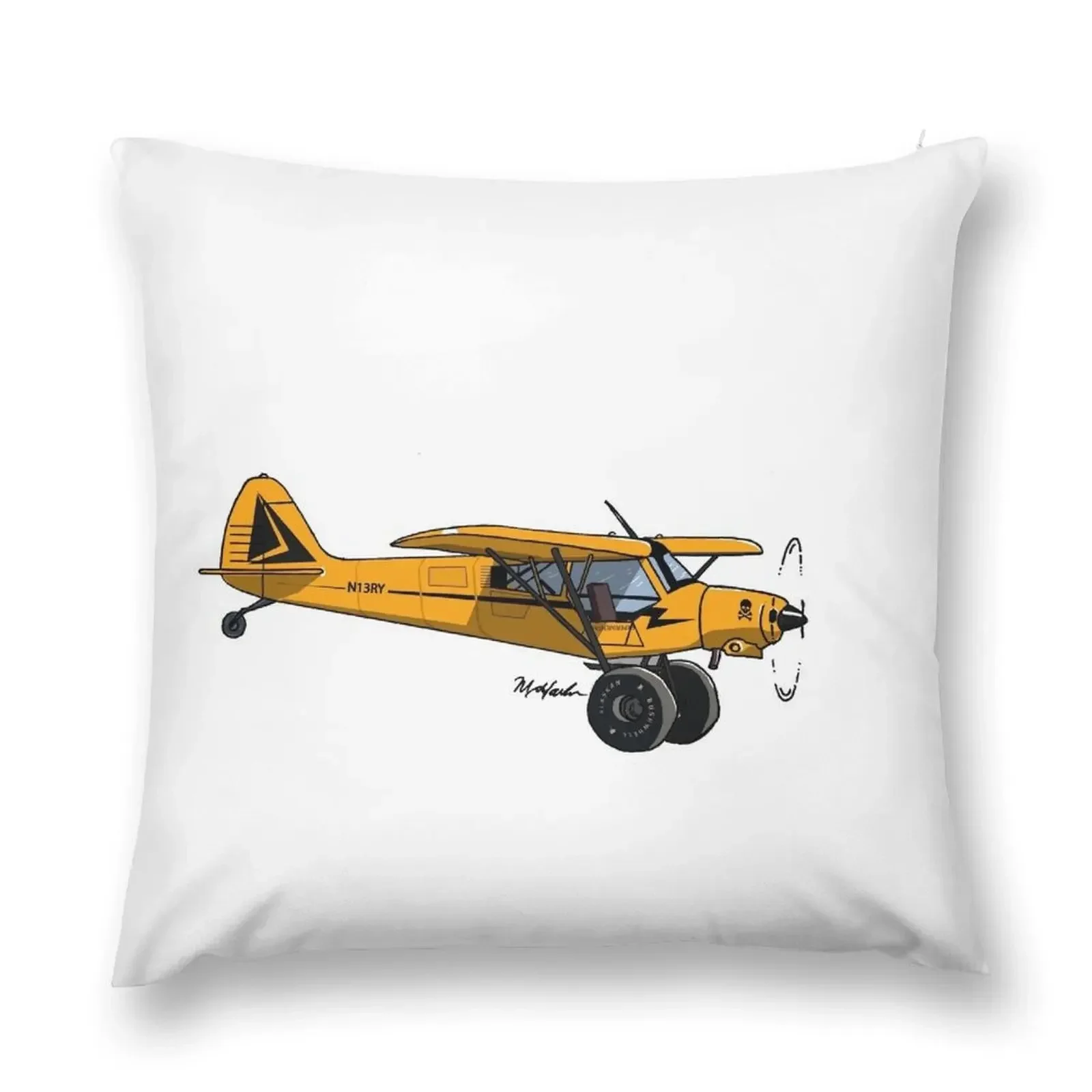 PA 12 Piper Cub Yellow Throw Pillow Pillows Aesthetic Cushion Cover Luxury Pillowcases For Pillows pillow