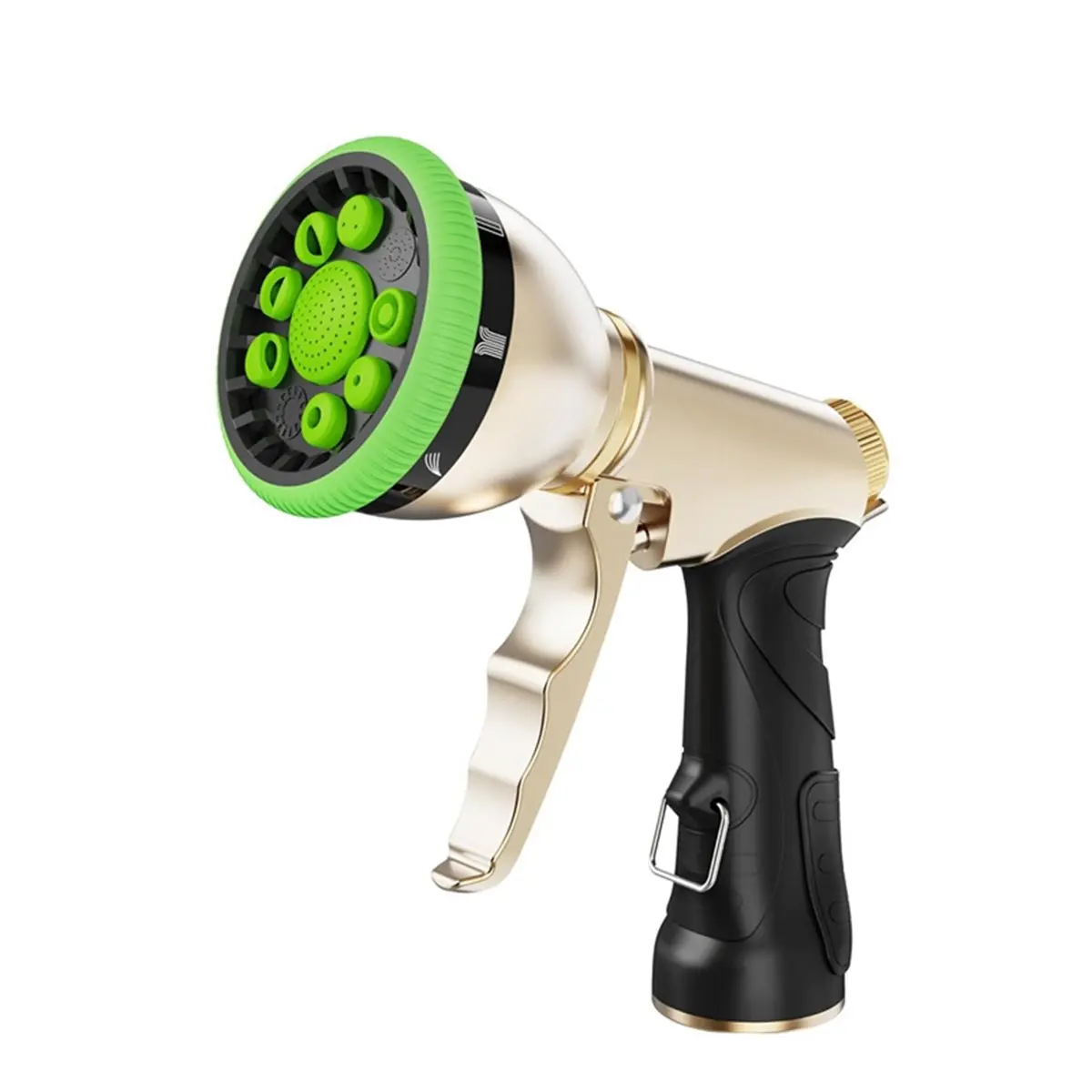 (AIMA) Heavy Duty Garden Hose Nozzle, 9 Patterns, Adjustable Hand Sprayer for Watering and Cleaning