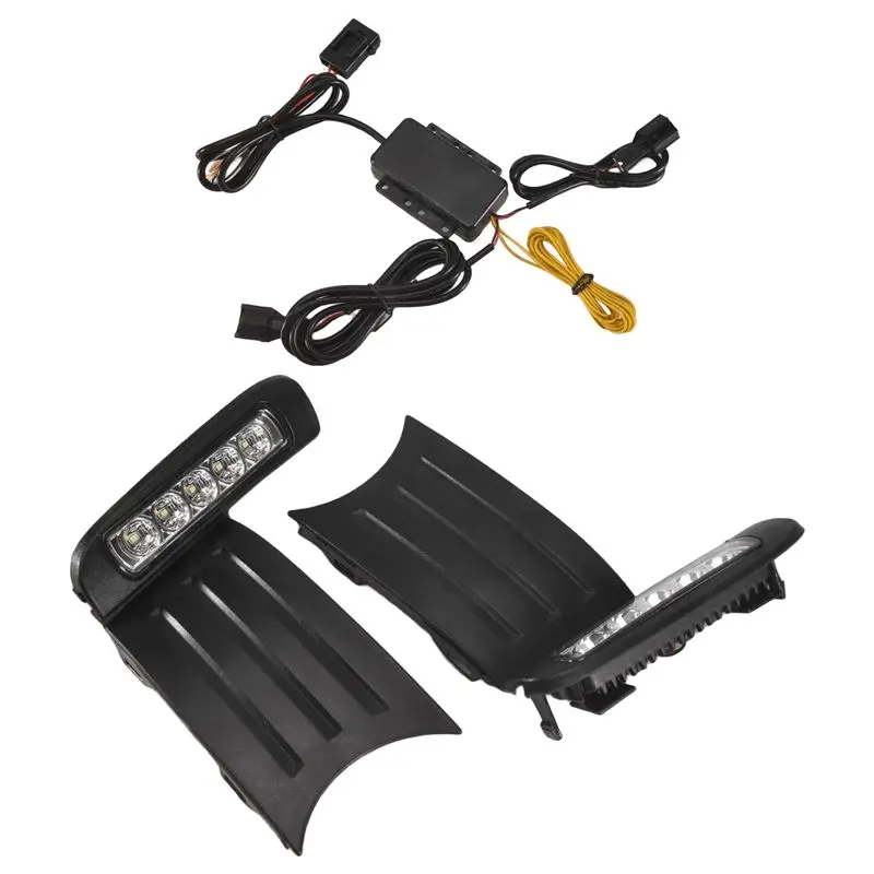 

A13Z-1 пара светодиодных дневных ходовых огней DRL, противотуманные фары для Honda Fit/Jazz 2011 2012 2013, аксессуары