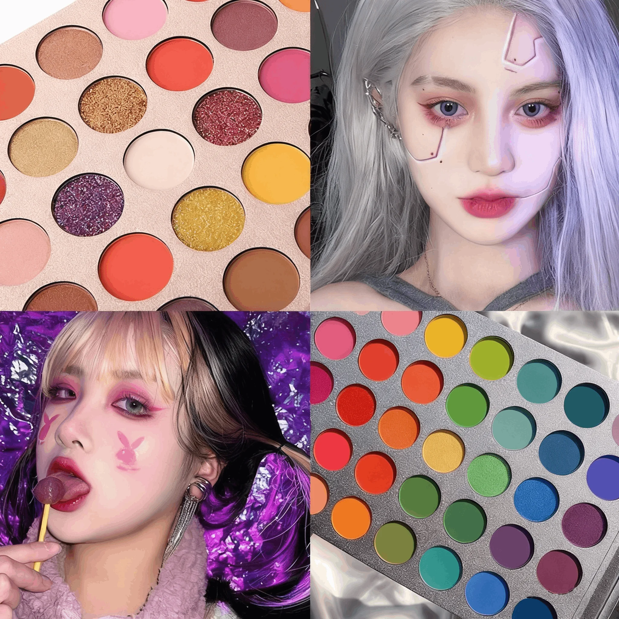 クリスマス 65 色アイシャドウプレートシマーマットスパンコールアイシャドウカラフルなステージボール専用ネオンアイシャドウパレットメイクアップ
