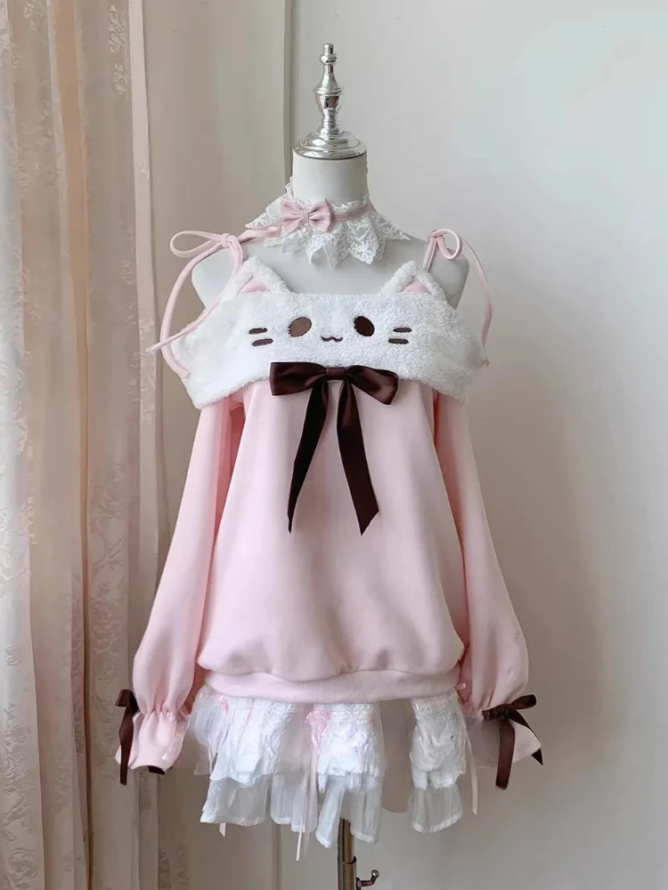 

Japanese Kawaii Hooded T-shirt Women Casual Y2k Crop Tops Cute Cartoon Tees Y2k Aesthetic Grunge Zipper Casual ​Sweatshirts