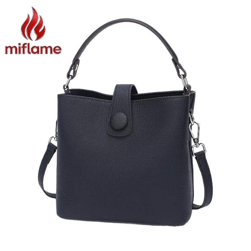

Women's Top-Grain Leather Bucket Bag Shoulder Crossbody Handbag Spring Summer Versatile Fashion Stylish Unique Purse