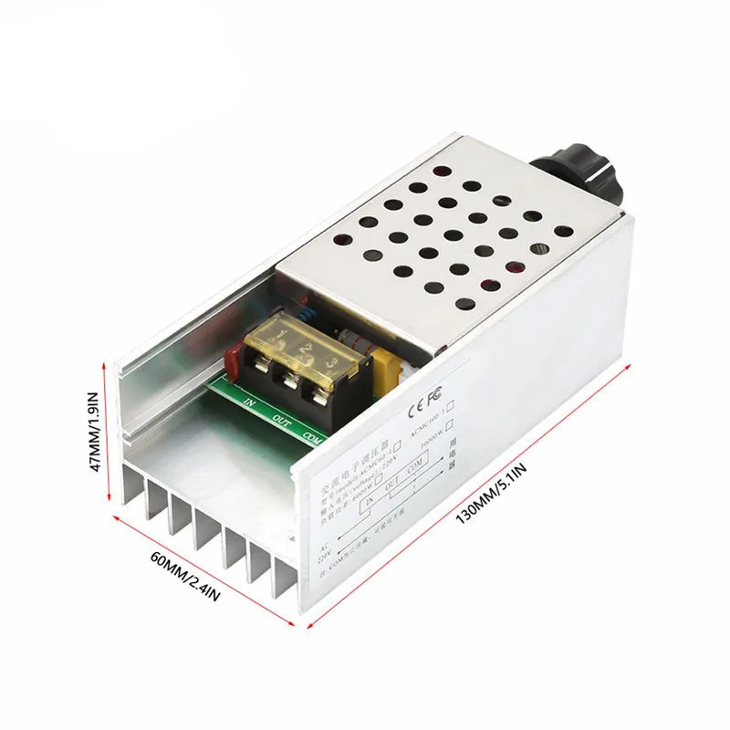 1/2/5/10/20Pcs 6000W Imported High-Power Silicon Controlled Voltage Regulator Light Speed Temperature Regulating With Shell