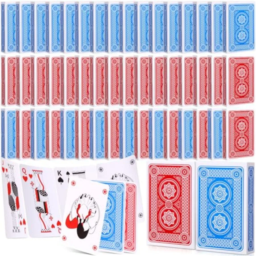 

Pack Playing Cards Bulk Deck of Cards 2.25 Inch x 3.5 Inch Poker Size Stard Index Travel Playing Item for Activities Party Supp