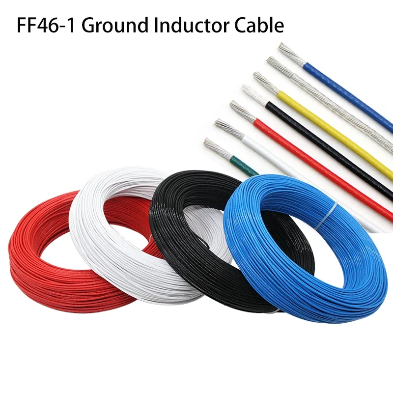 5/10M FF46-1 PTFE Wire Signal Control Sensor Detector Parking Access Cable 0.12mm ~ 4mm FEP Insulation Ground Inductor Cable