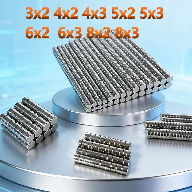 3x2 4x2 4x3 5x2mm Magnet N35 NdfeB 50-500pcs Powerful Neodymium Permanent Magnet 5x3 6x2 6x3 8x2 8x3 Accessory Round Magnets