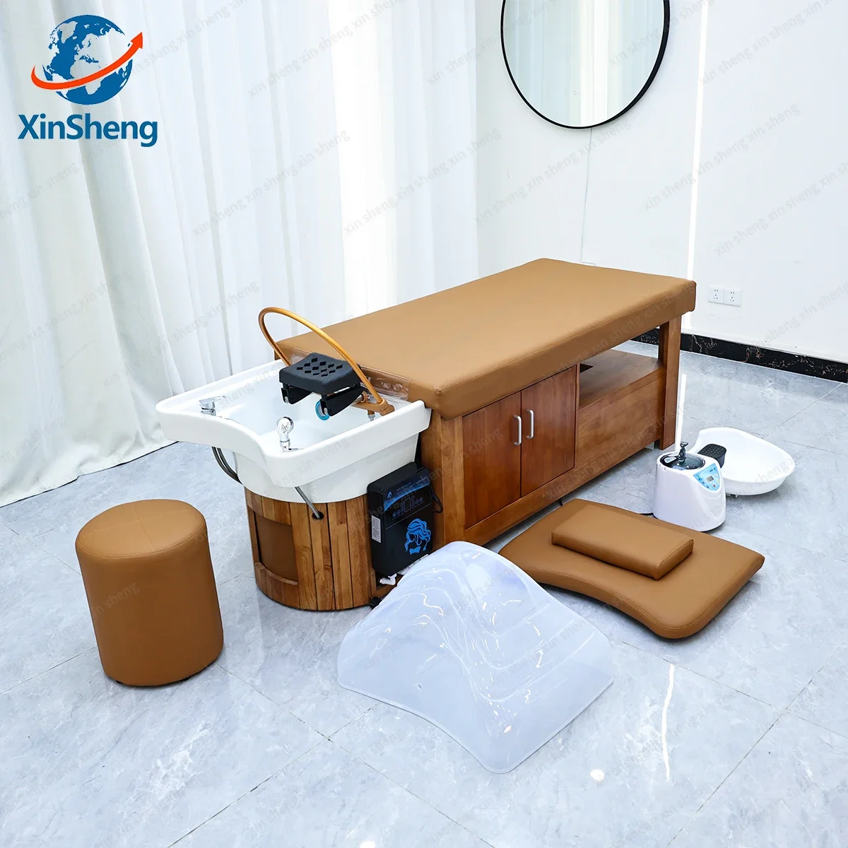 

XinSheng Hair Wash & Head SPA Fumigation Shampoo Bed Beauty Salon Massage Table Massage Beds Barber Shop Commercial Furniture