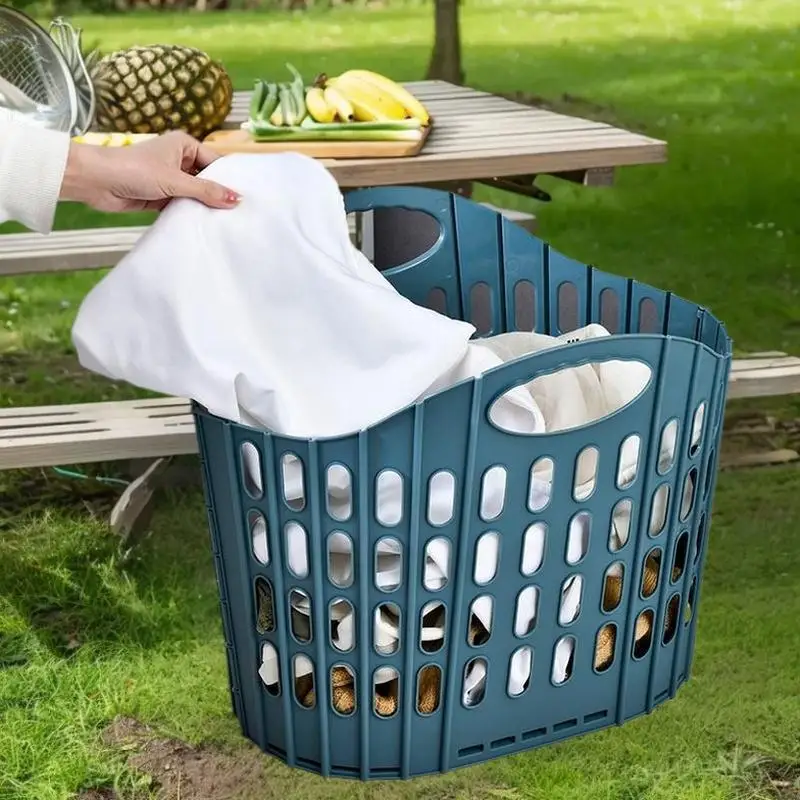 قطعة واحدة من منظم الغسيل عالي السعة سهل الاستخدام، ملابس قذرة متينة قابلة للطي للحمام/المنزل