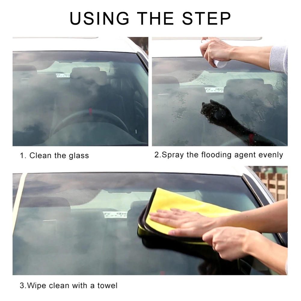 Hydrophobic Coating Agent Spray  Anti-Rain Agent Car Coating Windows Waterproof Rainproof Car-styling Window Care Cleaner