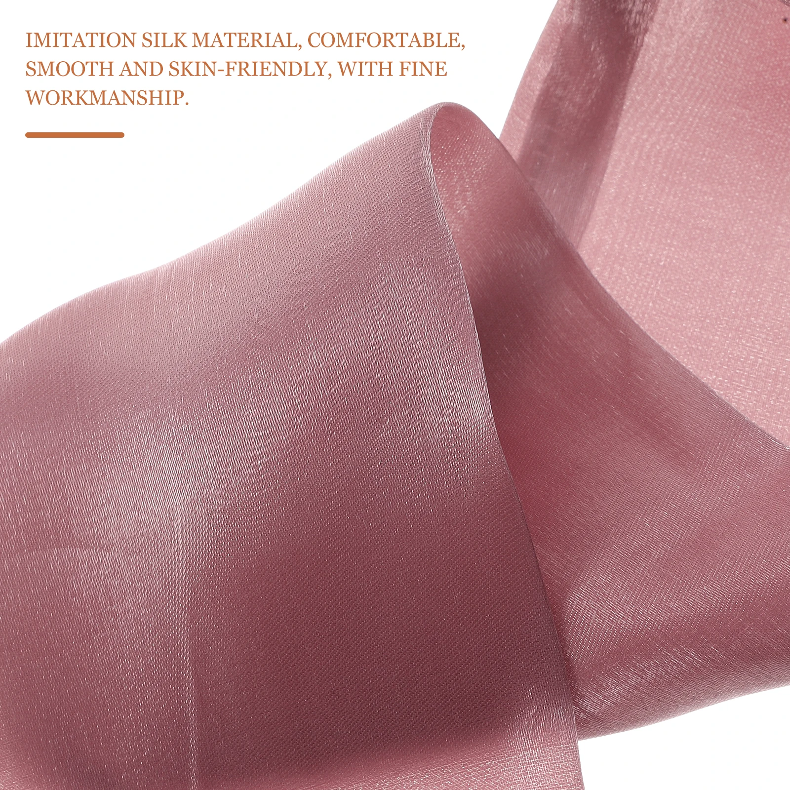 

2pcs Silk For Women Imitation Silk Solid Colored Pink Beige Neck Scarf Hair Scarf Wedding Travel Gift Simple Lady Neckerchief