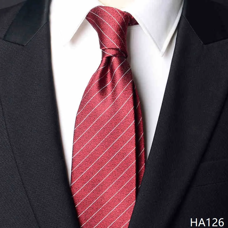 عالية الجودة النبيذ الأحمر غرامة العمودي شريط التعادل للرجال الملابس الرسمية قميص الأعمال اكسسوارات 8 سنتيمتر واسعة اليدوية معقود التعادل