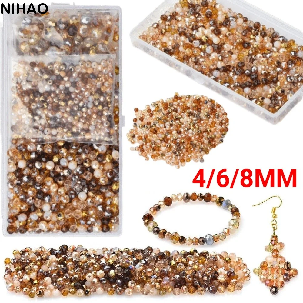 

1000Pcs Jewelry Making Assorted Round Beads DIY Making Geometric Shape DIY Jewelry Accessories String Beads Crafts