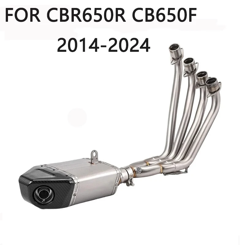 

motorcycle exhaust system For CBR650/R 2014-2024 Full System Whole Vehicle Muffler Link Pipe Exhausts Pipes