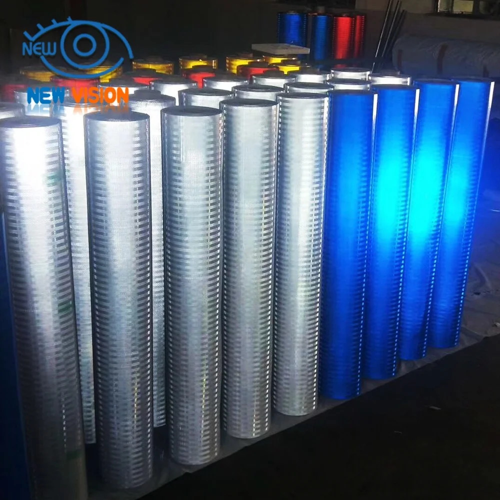 2025 رائجة البيع مقاوم للماء البلاستيك EGP الأغطية العاكسة للتحذير السلامة بولي كلوريد الفينيل فيلم الفلورسنت الطريق شريط عاكس تسجيل المجلس #1