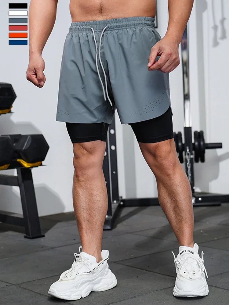 2023 Pantaloncini da corsa Pantaloncini sportivi da allenamento per palestra fitness da uomo Pantaloncini sportivi da allenamento per maratona ad