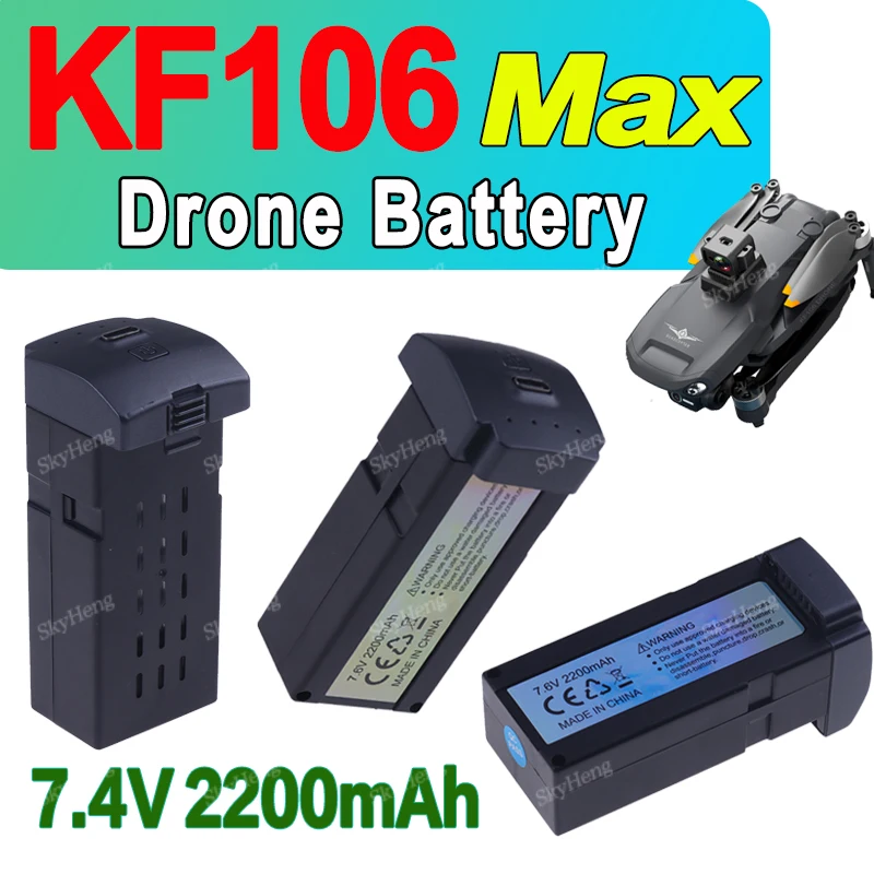 KF106 MAX baterai Drone 7.4V 2200mAh, untuk KFPLAN KF106 4K GPS Dron suku cadang aksesori baterai