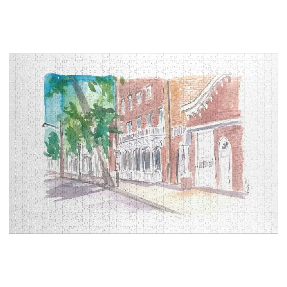 

Sag Harbour Long Island Typical Main Street Scene Jigsaw Puzzle Personalize Christmas Gifts Puzzle