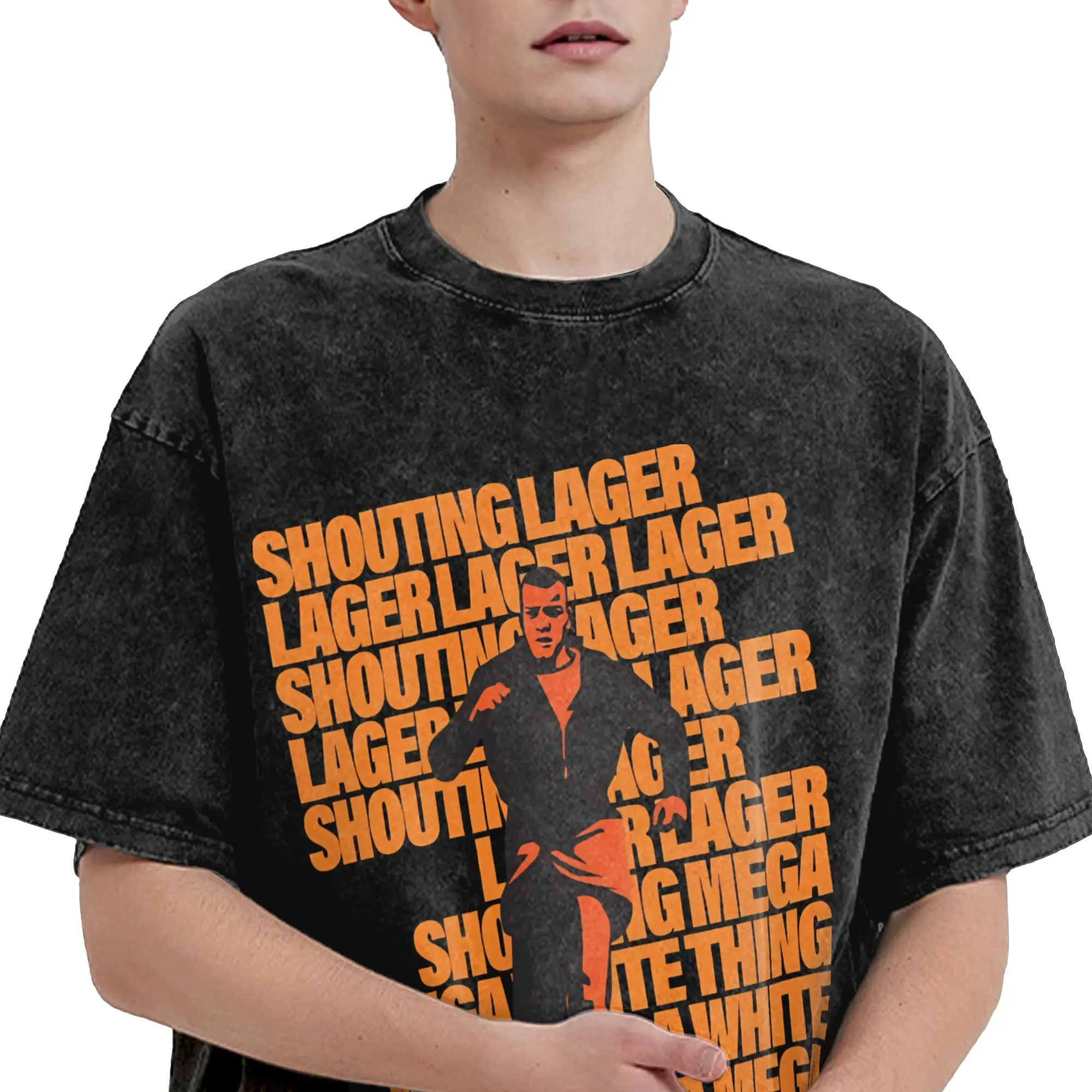 Trainspotting  Washed T Shirt Streetwear Hip Hop Fashion T-Shirt  Tees Tops Men Women Short Sleeve High Street