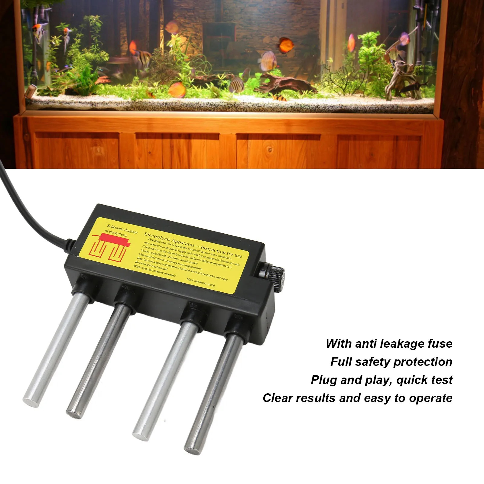 Water Electrolyzer with Leakage Proof Fuse Plug and Play Water Quality Electrolyzer for Drinking Well Water 100‑240V