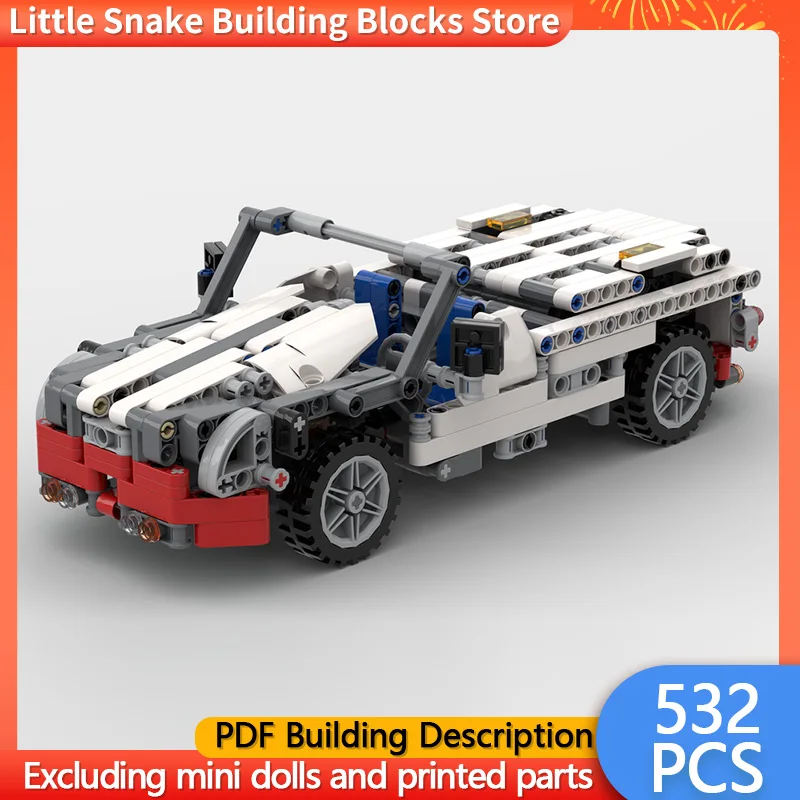 Speed Racing Car Model MOC Building Bricks Convertible Car Modular Technology Children Holiday Gifts Assemble Toys Suit