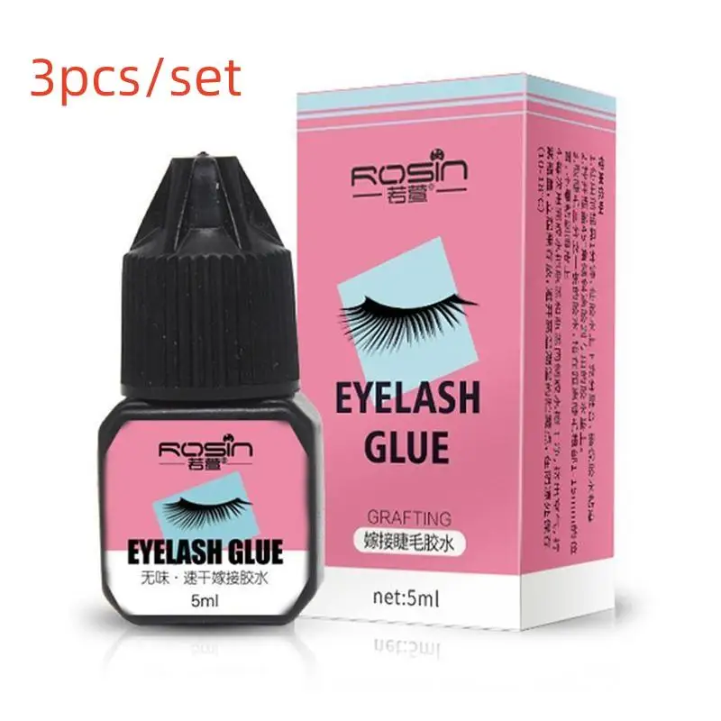 3pcs/set Eyelashes Extension Glue Waterproof Lasting Grafting Lashes Glue Quick Drying Adhesivee Irritant Women Makeup Tools