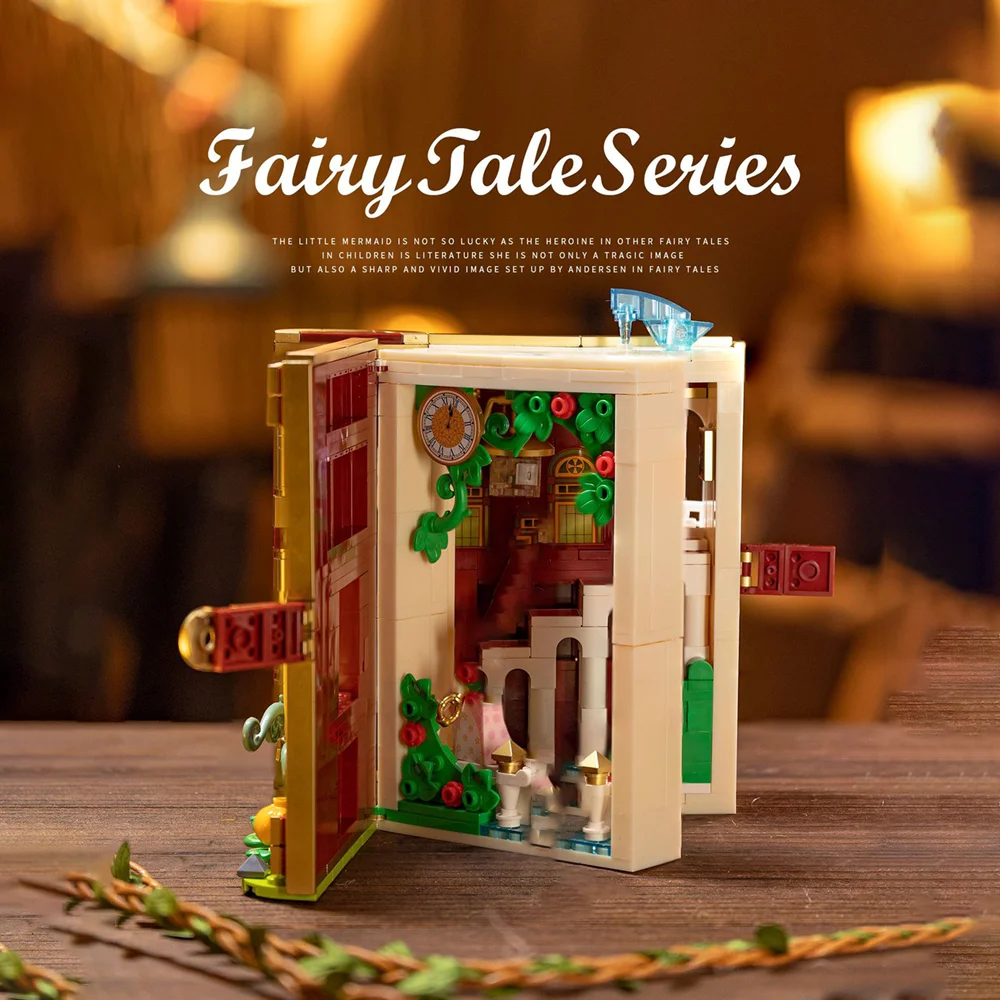 Fairy book Building Blocks, DIY book Micro Building Blocks Set Home Decor Model Toy Creative Gifts